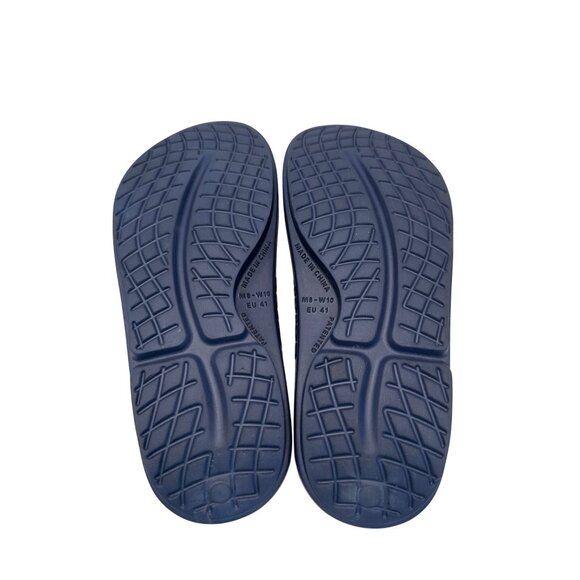 Oofos Ooahh Sport Slides Navy Recovery Sandals Women's Size 10 Men's Size 8 - Picture 7 of 10